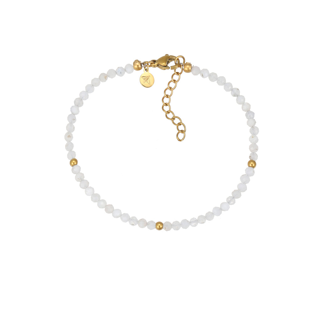 Alizea Mondstein Armband Edelstahl vergoldet