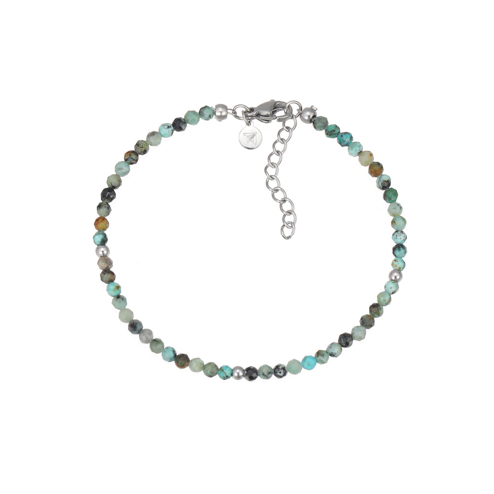 Alizea afrikanischer Türkis Armband Edelstahl