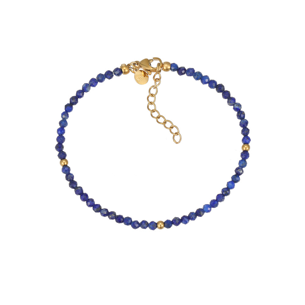 Alizea Lapislazuli Armband Edelstahl vergoldet