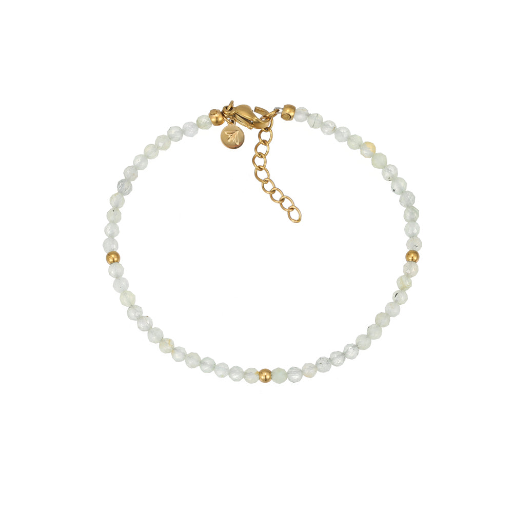 Alizea grüner Aventurin Armband Edelstahl vergoldet