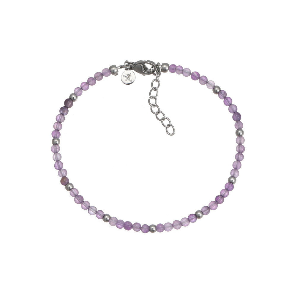 Coralin Amethyst Armband Edelstahl