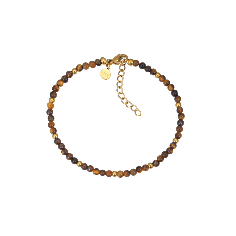 Coralin Tiegerauge Armband Edelstahl vergoldet