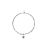 Sela Amethyst Armband Edelstahl silberfarbig