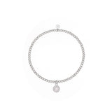 Sela Weisser Achat Armband Edelstahl Silberfarbig