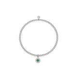 Sela Grüner Aventurin Armband Edelstahl Silberfarbig