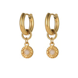 Sela Amethyst Ohrringe Edelstahl vergoldet