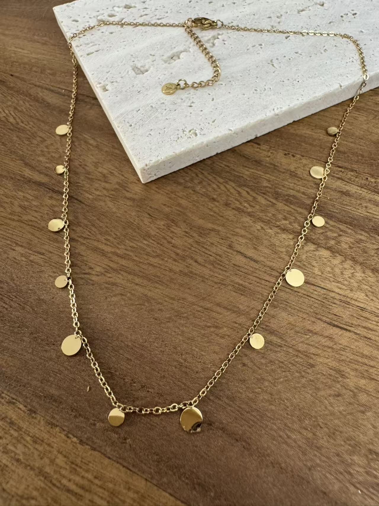 Levy Edelstahlhalskette vergoldet