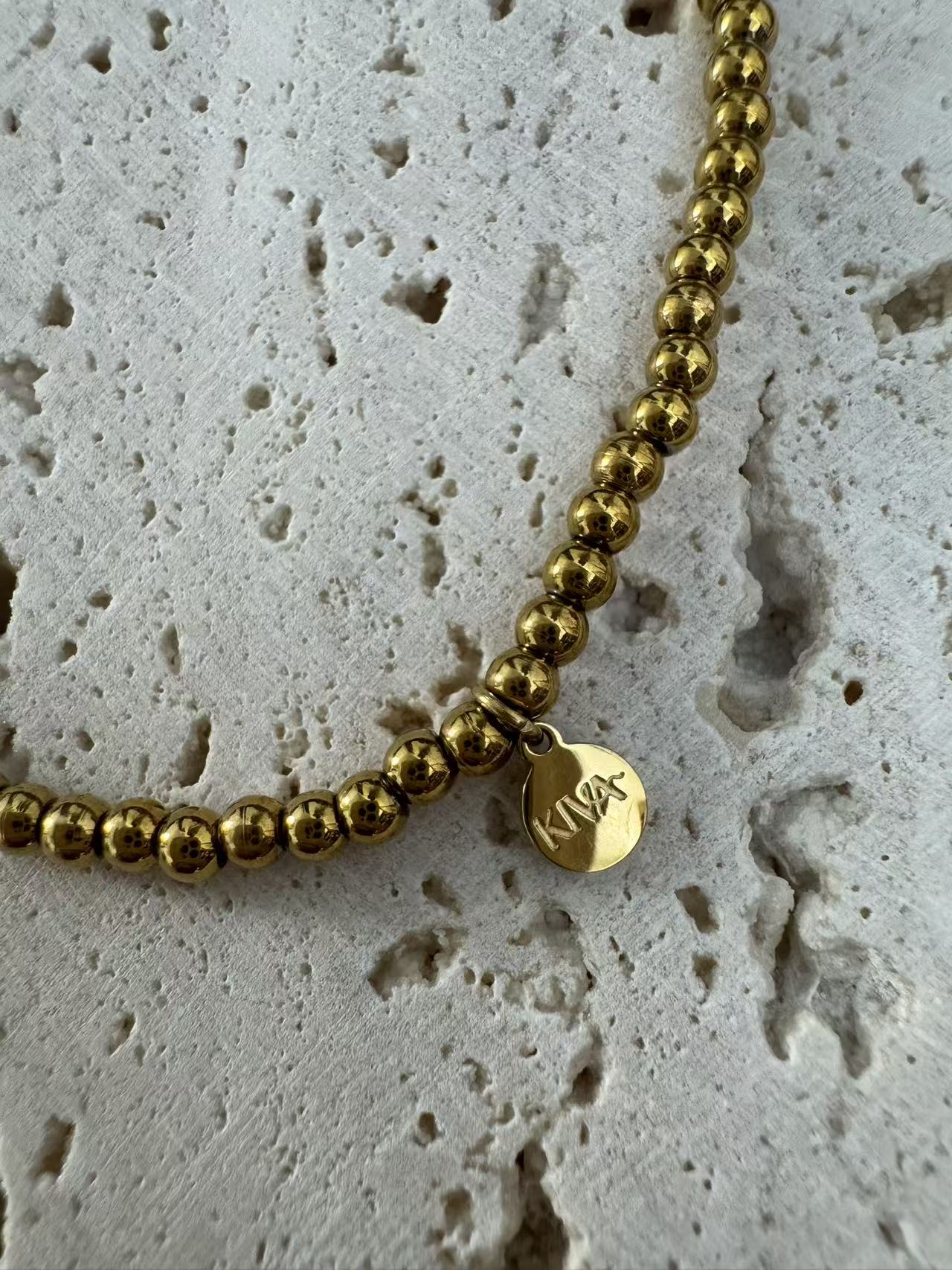 Edelstahlarmband vergoldet