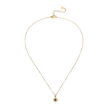 Sela Lapislazuli Halskette Edelstahl vergoldet