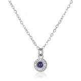 Sela Lapislazuli Halskette Edelstahl silberfarbig