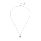 Sela Lapislazuli Halskette Edelstahl silberfarbig