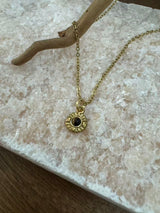 Sela Tigerauge Halskette Edelstahl vergoldet