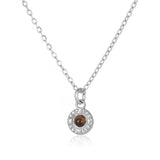 Sela Tigerauge Halskette Edelstahl silberfarbig