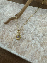 Sela Amethyst Halskette Edelstahl vergoldet