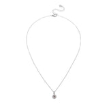 Sela Amethyst Halskette Edelstahl silberfarbig