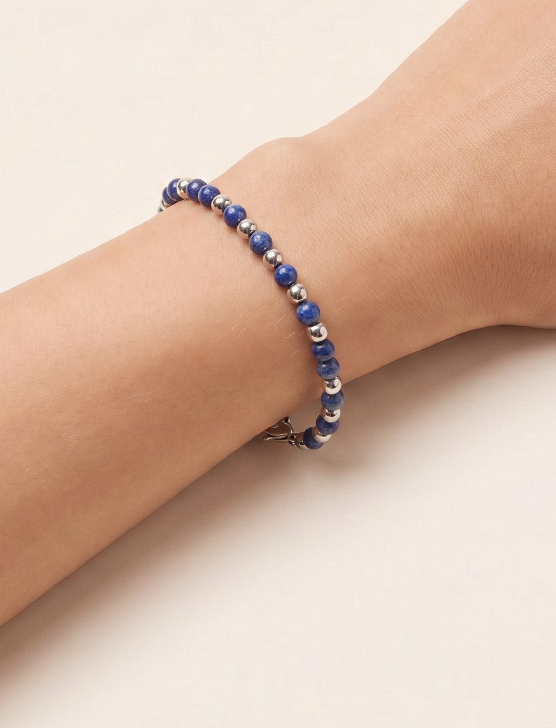 Mala Lapislazuli Armband Edelstahl