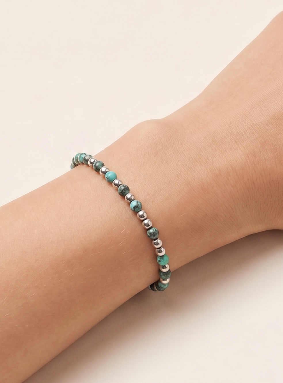 Mala afrikanischer Türkis Armband Edelstahl