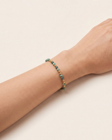Mala grüner Aventurin Armband Vergoldet