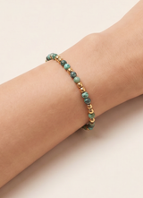 Mala afrikanischer Türkis Armband Vergoldet
