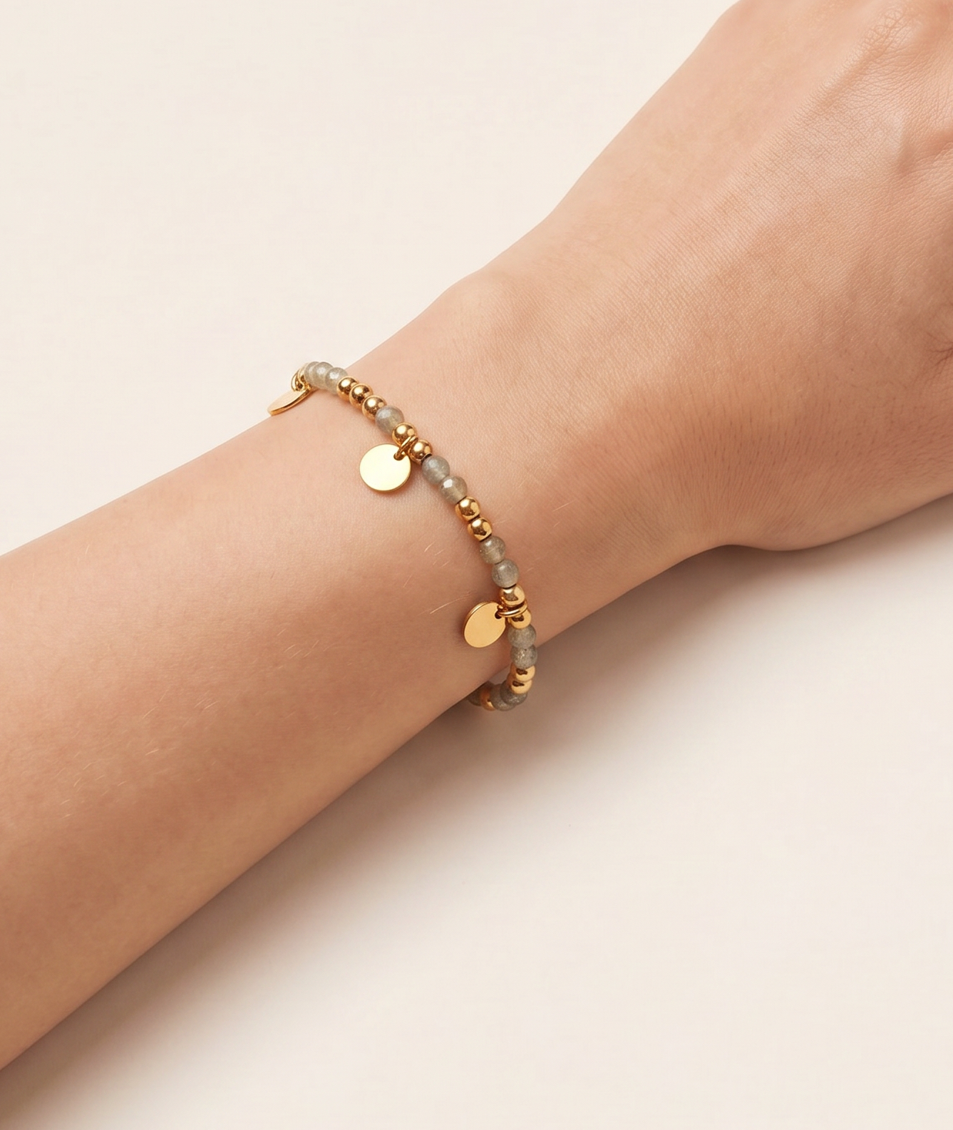 Noin Labradorit Armband vergoldet