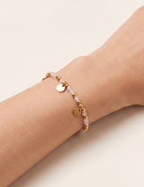 Noin Rosenquarz Armband vergoldet