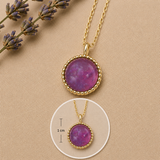 Halskette Polly Amethyst Edelstahl vergoldet