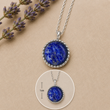 Halskette Polly Lapislazuli Halskette Edelstahl silberfarbig