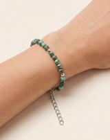 Punkto Afrikanischer Türkis Armband  Edelstahl