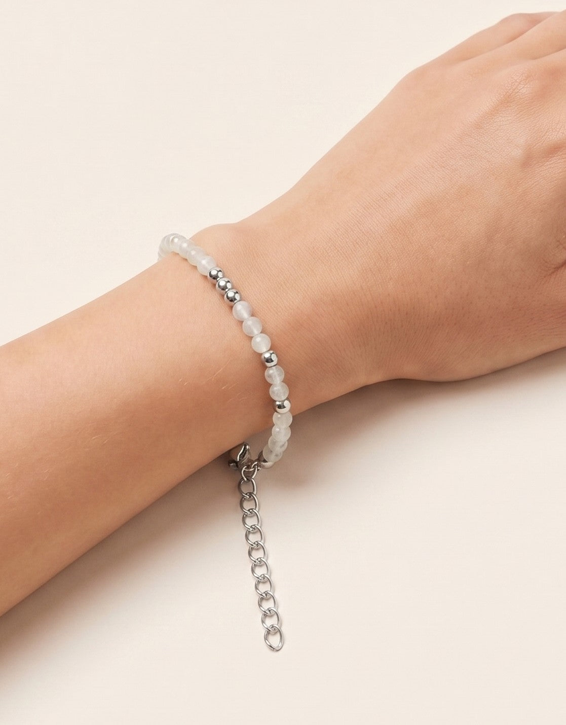 Punkto Grüner Aventurin Armband  Edelstahl