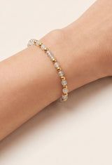 Punkto Grüner Aventurin Armband Vergoldet