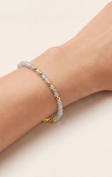 Punkto Aquamarin Armband Vergoldet