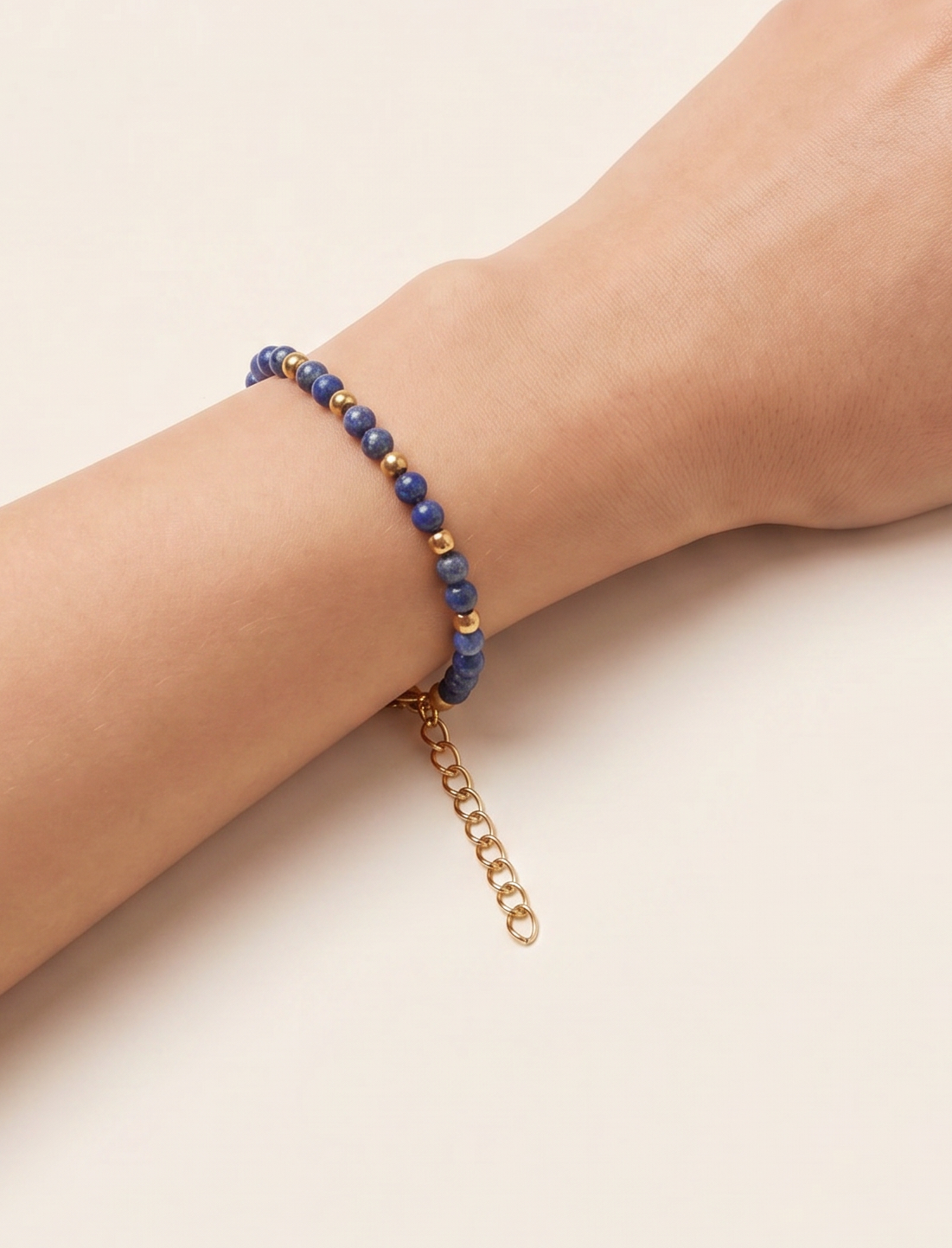 Punkto Lapislazuli Armband Vergoldet