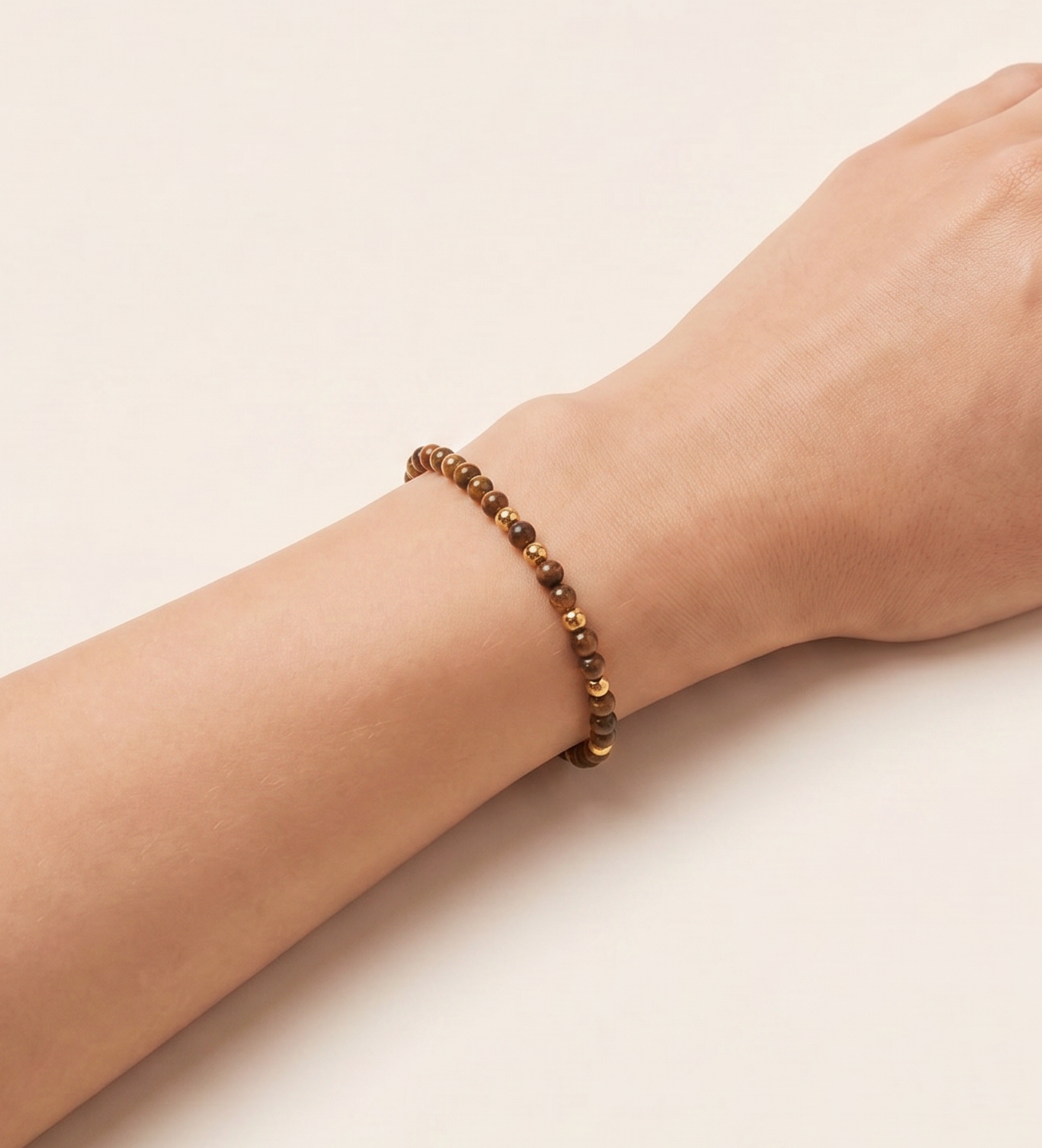 Punkto Tiegerauge Armband Vergoldet