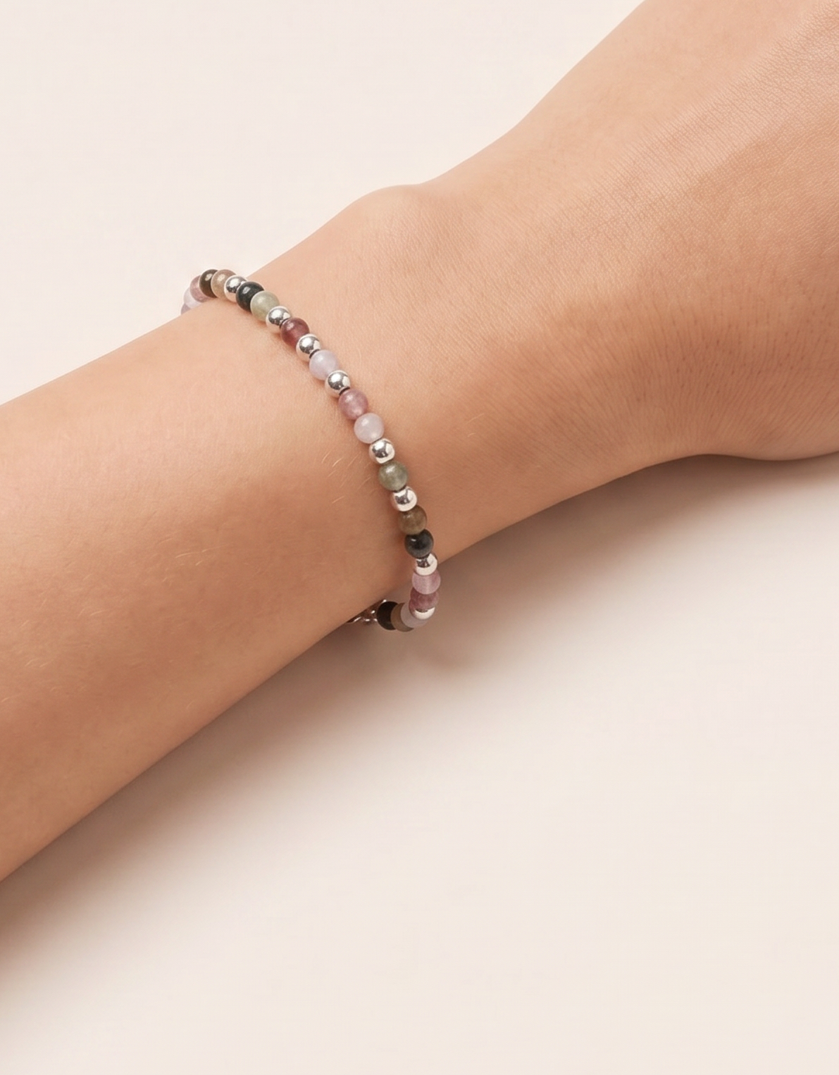 Punkto Turmalin Armband  Edelstahl