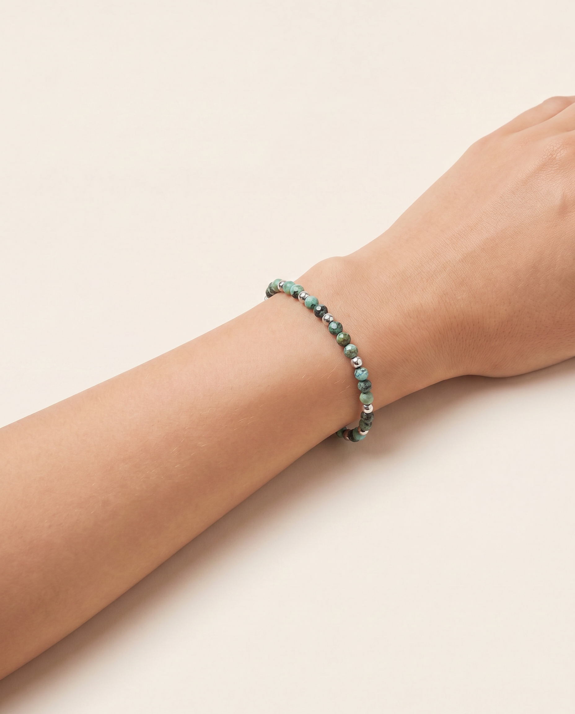 Veso Afrikanischer Türkis Armband Edelstahl