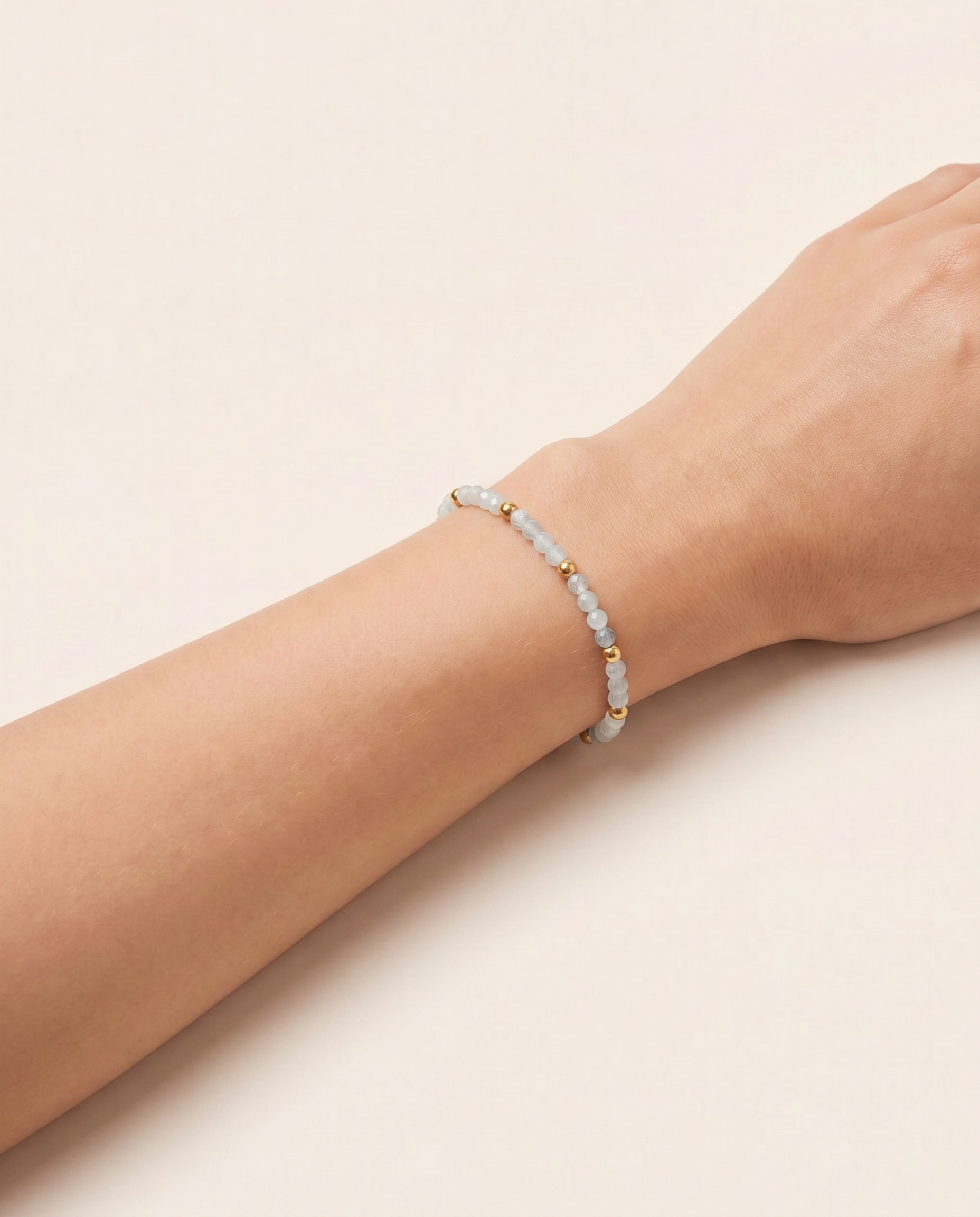 Veso Aquamarin Armband Vergoldet