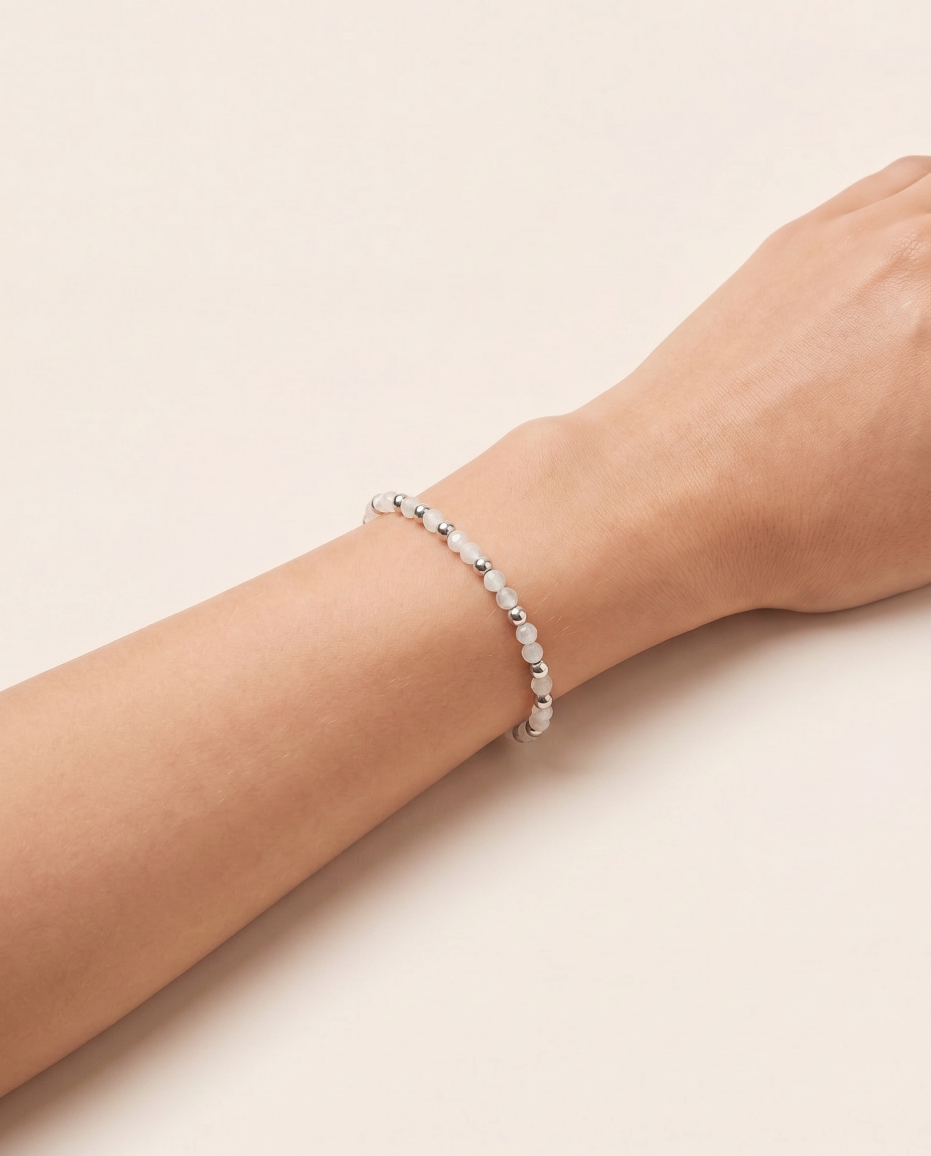 Veso Mondstein Armband Edelstahl