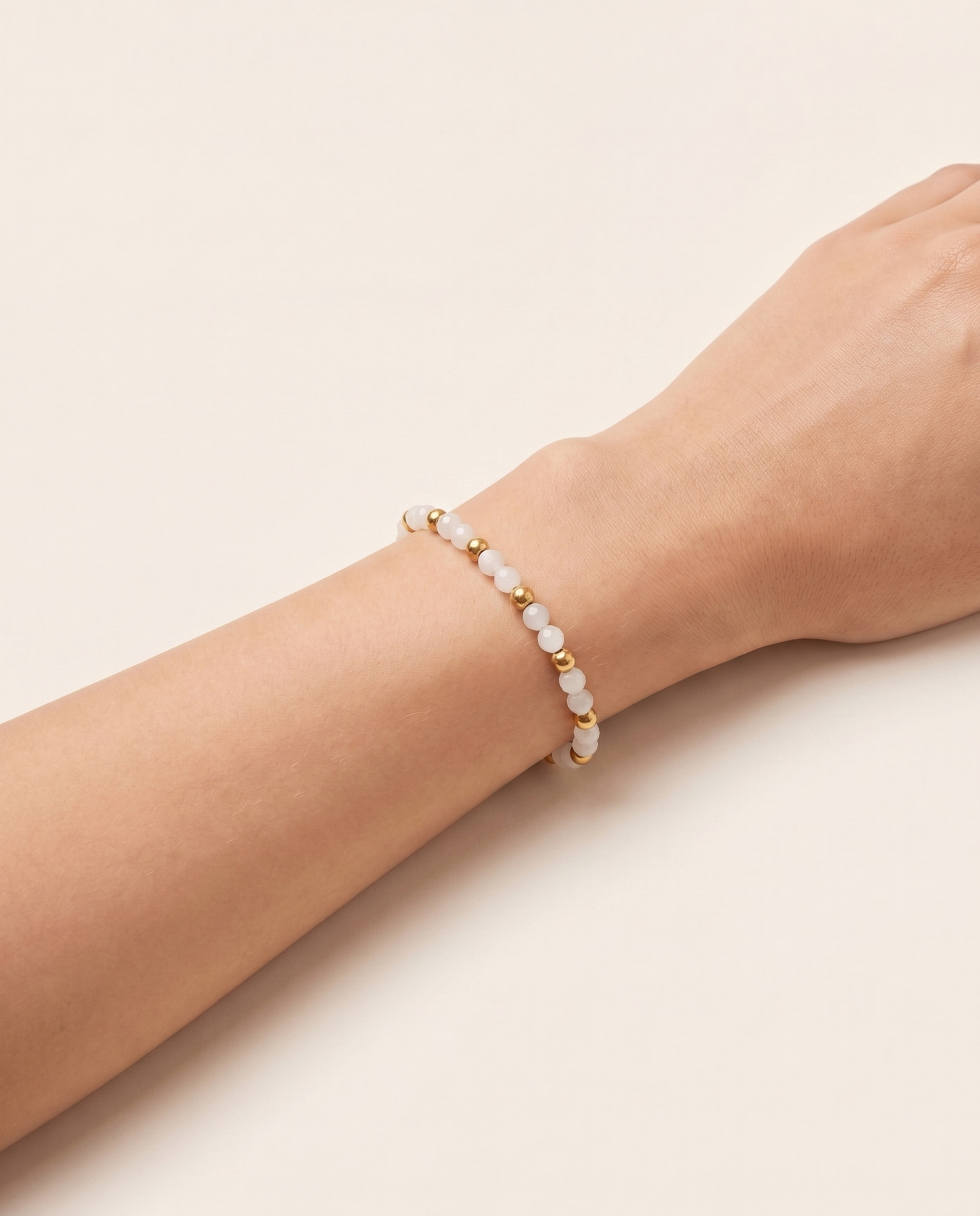 Veso Mondstein Armband Vergoldet