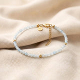 Alizea Aquamarin Armband Edelstahl vergoldet