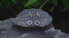 Merkrum Lapislazuli Kreolen Edelstahl silberfarbig