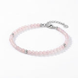 Alizea Rosenquarz Armband Edelstahl